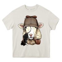 Cream Detective Sheep Lamb Spy Investigator Farmer Sheep Lover 53 Heavy Core Tee - ArtMosaic