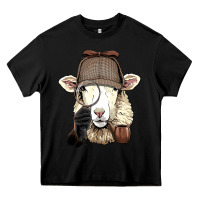 Black Detective Sheep Lamb Spy Investigator Farmer Sheep Lover 53 Heavy Core Tee - ArtMosaic