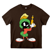 Chocolate Brown marvin the martian looney Heavy Core Tee - ArtMosaic