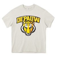 Cream depauw clubs Heavy Core Tee - ArtMosaic