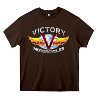 Chocolate Brown Victory Motorcycles Heavy Core Tee - ArtMosaic