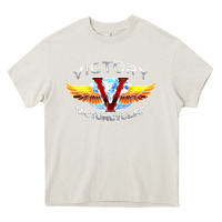 Cream Victory Motorcycles Heavy Core Tee - ArtMosaic