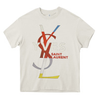 Cream yvessaintlaurent Heavy Core Tee - ArtMosaic