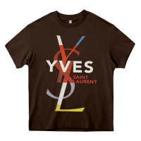 Chocolate Brown yvessaintlaurent Heavy Core Tee - ArtMosaic