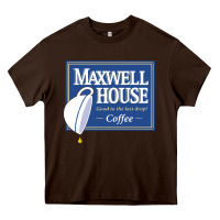 Chocolate Brown maxwell house Heavy Core Tee - ArtMosaic