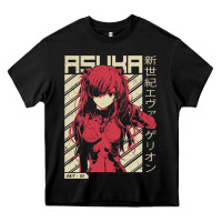 Black asuka evangelion Heavy Core Tee - ArtMosaic