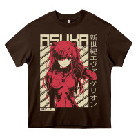 Chocolate Brown asuka evangelion Heavy Core Tee - ArtMosaic