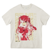 Cream asuka evangelion Heavy Core Tee - ArtMosaic