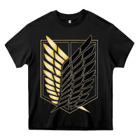 Black Shingekis no kyojinn Heavy Core Tee - ArtMosaic