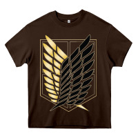 Chocolate Brown Shingekis no kyojinn Heavy Core Tee - ArtMosaic
