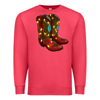Cardinal cowboy boots christmas Premium Sweatshirt - RanaPortraitStore
