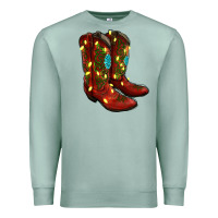 Seafoam cowboy boots christmas Premium Sweatshirt - RanaPortraitStore