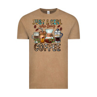 Vintage Coffee Just A Girl Who Loves Coffee Vintage Tee - CowhideDigitalArt