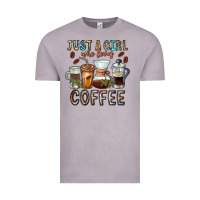 Vintage Zinc Just A Girl Who Loves Coffee Vintage Tee - CowhideDigitalArt