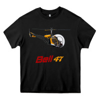 Black bell 47 helicopter Heavy Core Tee - ArtMosaic