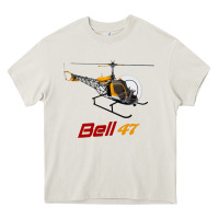 Cream bell 47 helicopter Heavy Core Tee - ArtMosaic