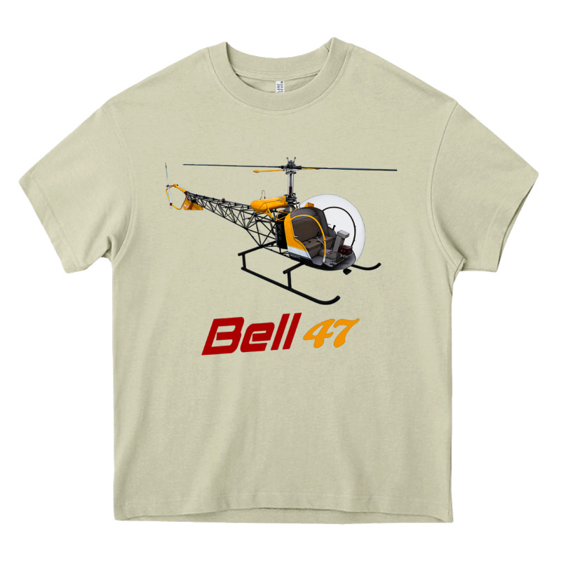 Bell 47 Helicopter Heavy Core Tee by ArtMosaic | Teevron