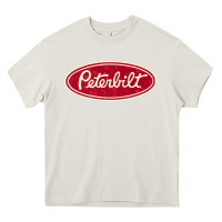 Cream peterbilt truck racing vintage Heavy Core Tee - ArtMosaic