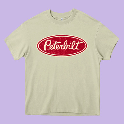 Peterbilt Truck Racing Vintage Heavy Core Tee Designed By Artmosaic