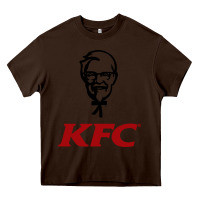 Chocolate Brown k.f.c-restaurant Heavy Core Tee - ArtMosaic