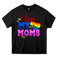 Black I love my moms Heavy Core Tee - FaDigitalArtStudio