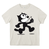 Cream felix the cat whistling Heavy Core Tee - ArtMosaic
