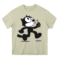 Mossy felix the cat whistling Heavy Core Tee - ArtMosaic