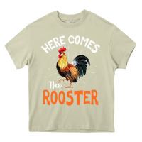Mossy Here Comes The Rooster Shirt Chicken Lady Outfit 243 Heavy Core Tee - ArtMosaic