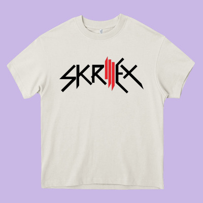 White Skrillex Heavy Core Tee Designed By Artmosaic