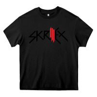 Black white skrillex Heavy Core Tee - ArtMosaic