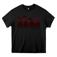 Black sure i'm a marxist Heavy Core Tee - ArtMosaic