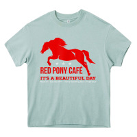 Arona Red Pony Cafe, Funny cute horse lover Heavy Core Tee - ArtMosaic