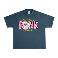 Midnight Navy dreaming of a pink christmas Urban Heavy Tee - CowhideDigitalArt