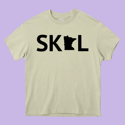 Skol Minnesota Hoodie  Let's Go Mn Hooded Sweatshirt Heavy Core Tee Designed By Artmosaic