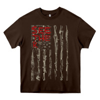 Chocolate Brown Seether Bone Flag Heavy Core Tee - ArtMosaic