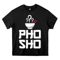 Black pho sho foodie asian food humor chopsticks funny Heavy Core Tee - ArtMosaic