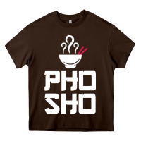 Chocolate Brown pho sho foodie asian food humor chopsticks funny Heavy Core Tee - ArtMosaic