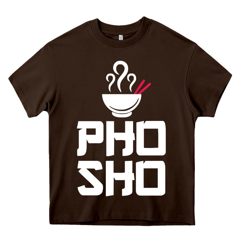 Pho Sho Foodie Asian Food Humor Chopsticks Funny Heavy Core Tee by ArtMosaic | Teevron