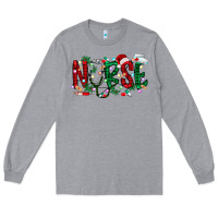 Heather Grey nurse christmas Long Sleeve Tee - RacoonDesign