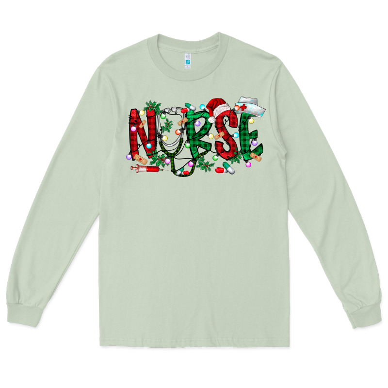 Nurse Christmas Long Sleeve Tee by RacoonDesign | Teevron