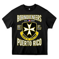 Black Borinqueneers Puerto Rico Flag Honor Et Fidelitas Heavy Core Tee - ArtMosaic