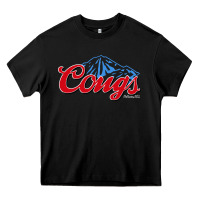 Black wsu cougs Heavy Core Tee - ArtMosaic