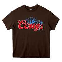 Chocolate Brown wsu cougs Heavy Core Tee - ArtMosaic