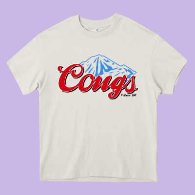 Wsu Cougs Heavy Core Tee Designed By Artmosaic