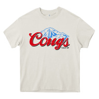 Cream wsu cougs Heavy Core Tee - ArtMosaic