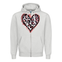 Dove Grey Leopard Glitter Heart Zipper Hoodie - Jasminsmagicworld