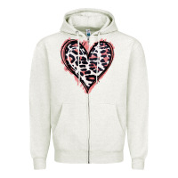 Oatmeal Heather Leopard Glitter Heart Zipper Hoodie - Jasminsmagicworld