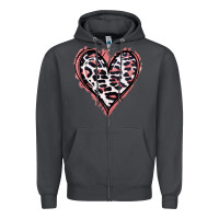 Smoke Leopard Glitter Heart Zipper Hoodie - Jasminsmagicworld