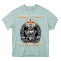 Jesus Christian Biker Never Ride Alone Heavy Core Tee | Teevron