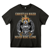 Asphalt jesus christian biker never ride alone Heavy Core Tee - ArtMosaic